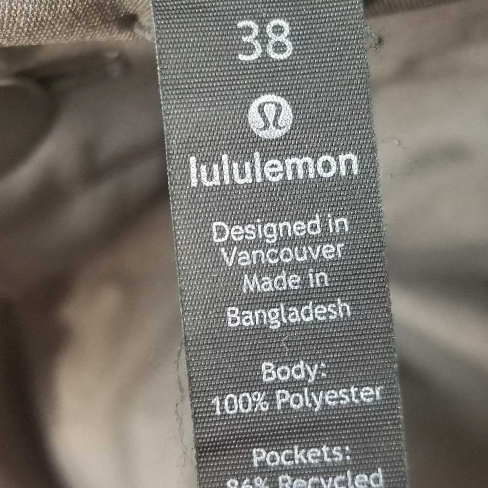 Lululemon Pants Mens 38‎ Grey Commission Slim Fit 5-Pocket Technical Trousers